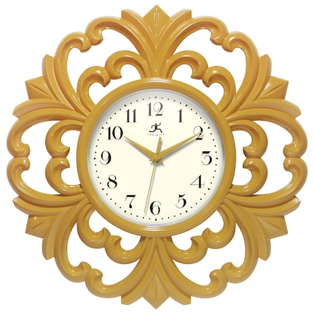 Wisteria 15.5 In. Wall Clock, Saffron